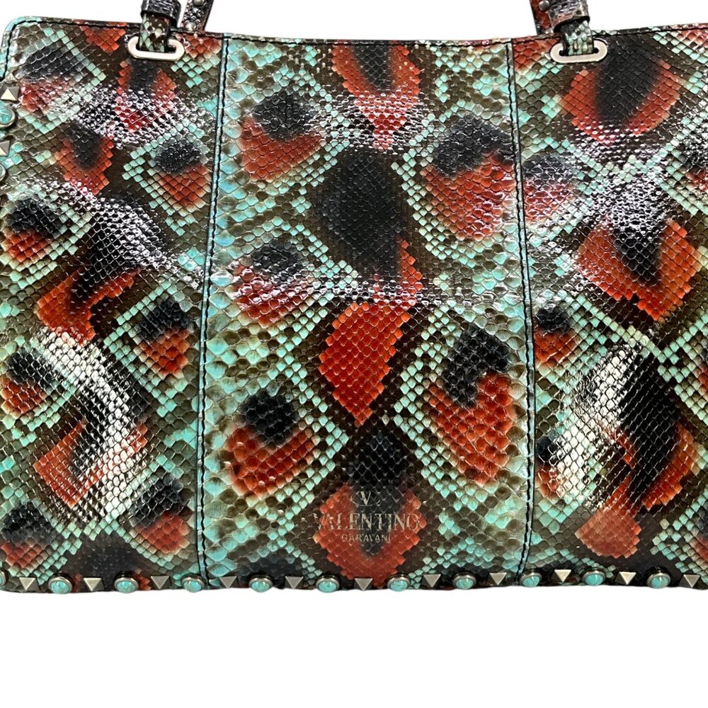 Valentino Garavani Medium Python Rockstud Bag - image 6